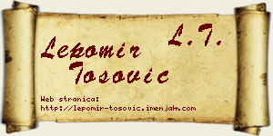 Lepomir Tošović vizit kartica